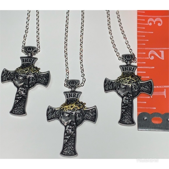 Christ Jesus Crucifix Pendant Necklace Metal - Picture 4 of 5